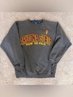 Arizona State Sun Devils Men's Gray Crewneck Sweatshirt